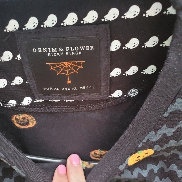 Denim & Flower Ricky Singh Fall Halloween Spooky (Costume) SS Sz. XL Shirt - Picture 5 of 8